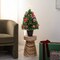 Nearly Natural Pre-Lit Poinsettia Artificial Christmas Tree - 2’ - Warm White Fiber Optic Lights